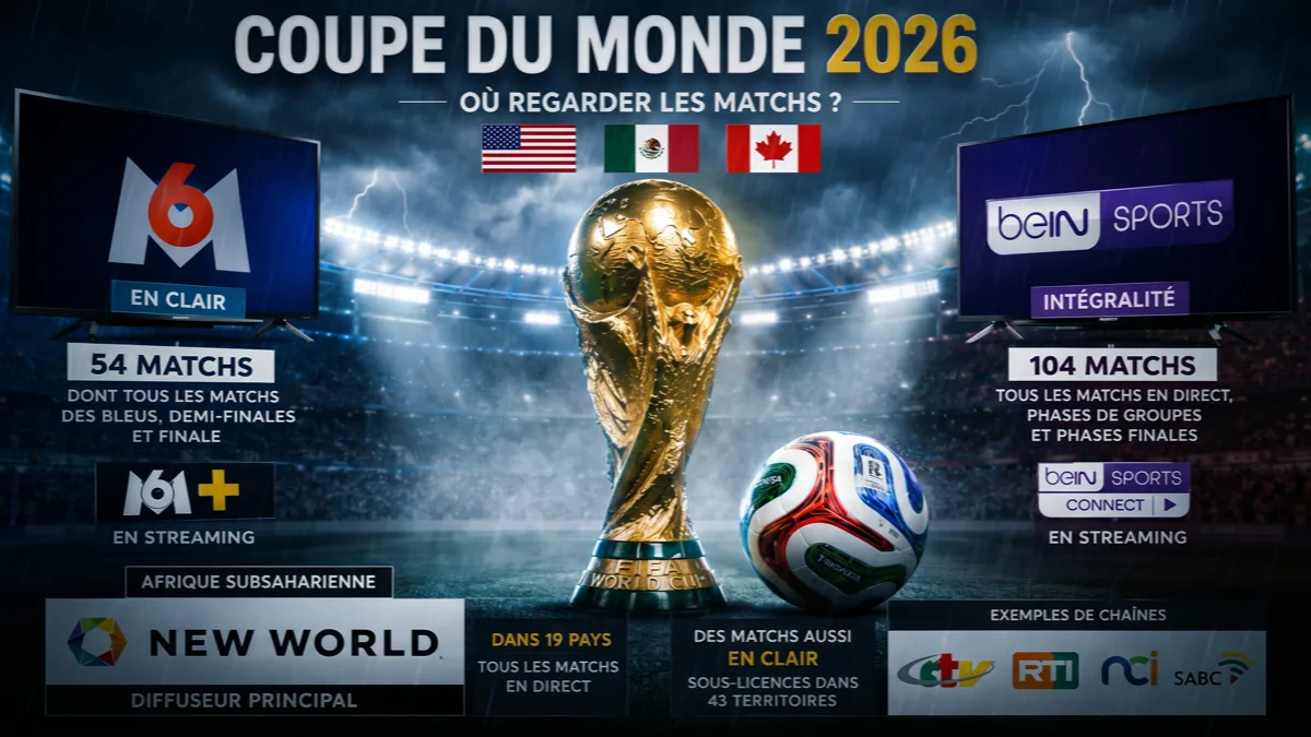 Où regarder la Coupe du monde 2026 — chaînes M6, beIN Sports et streaming