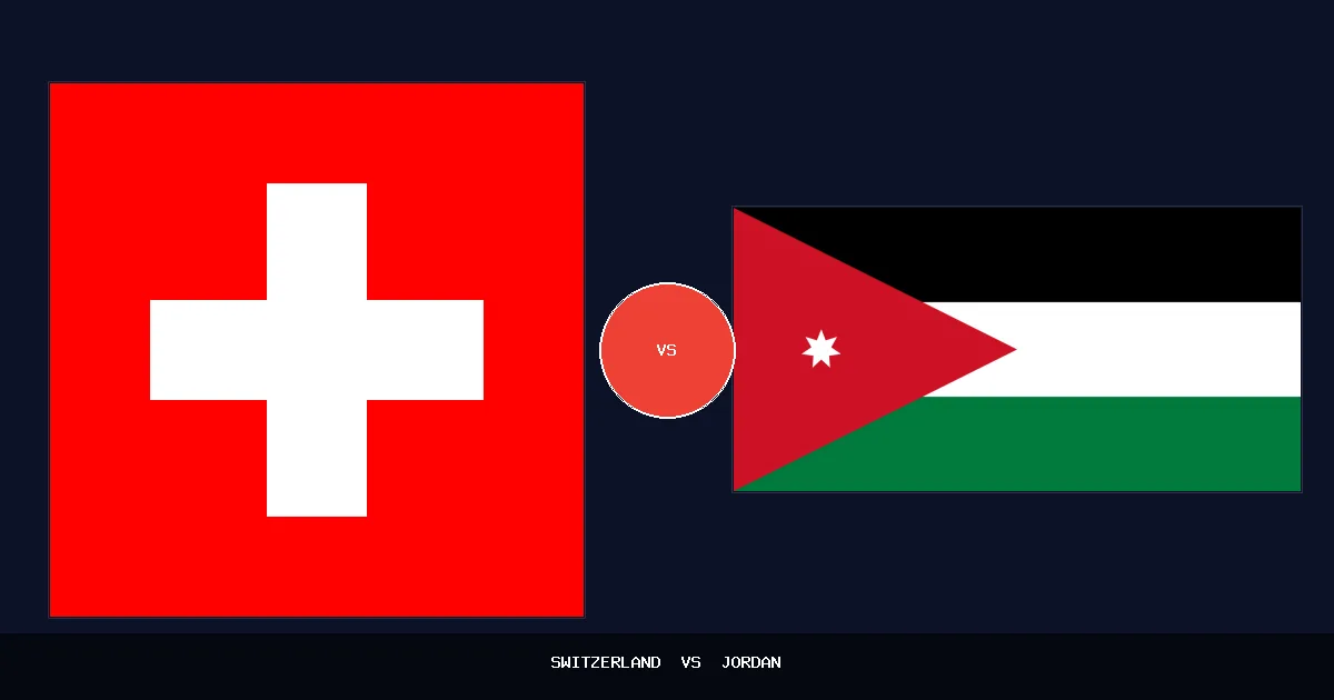 Switzerland vs Jordan — drapeaux composites