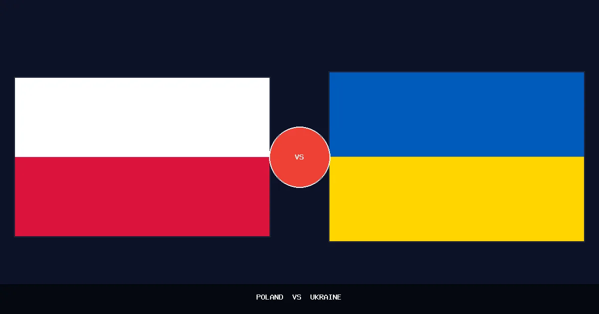 Poland vs Ukraine — composite drapeaux officiels.