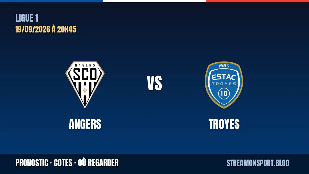 Angers - Troyes — Ligue 1, pronostic et cotes