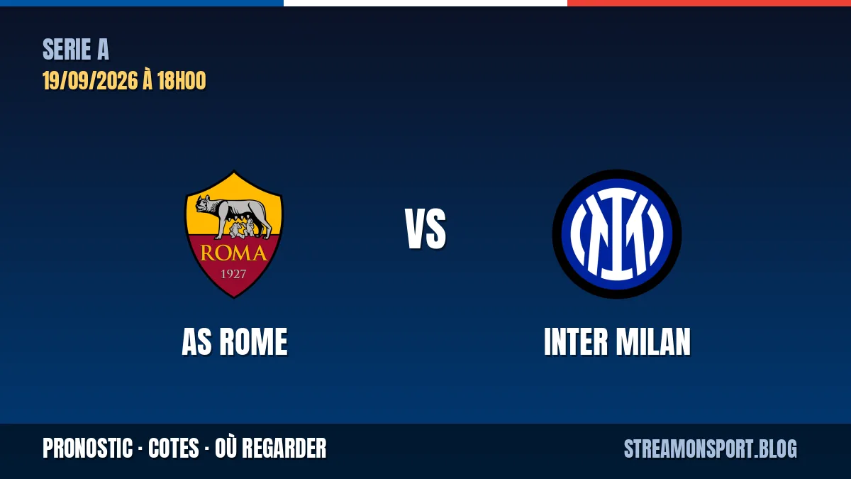 AS Rome - Inter Milan — Serie A, pronostic et cotes