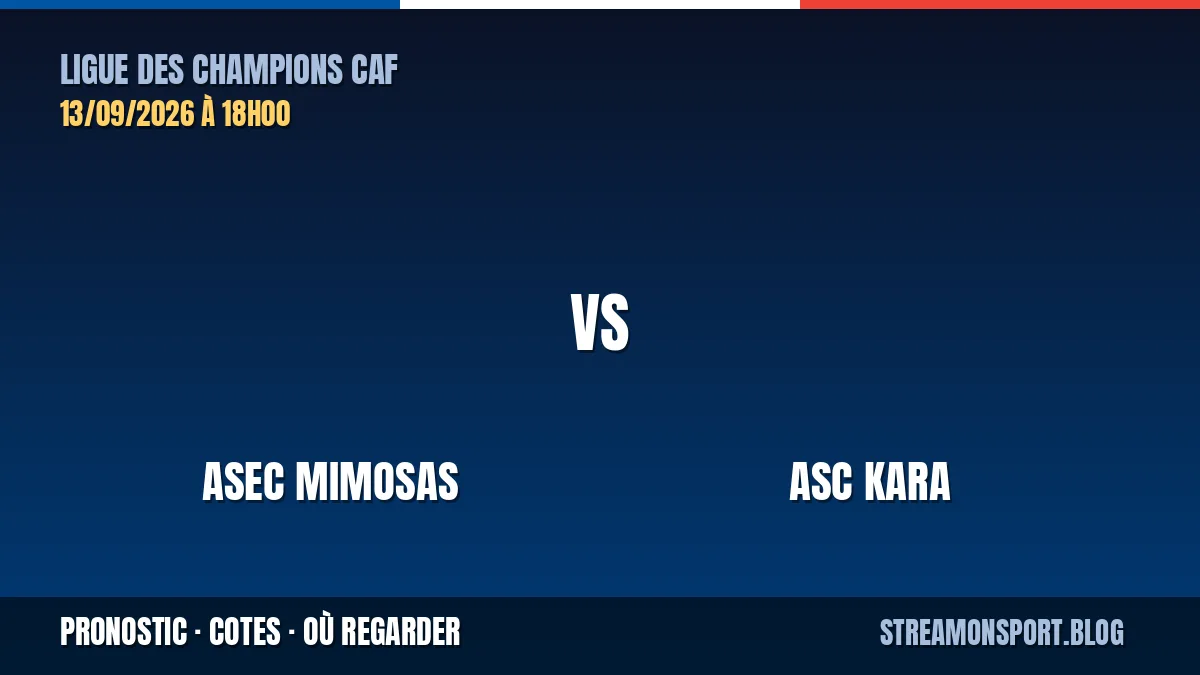 ASEC Mimosas - ASC Kara — Ligue des Champions CAF, pronostic et cotes