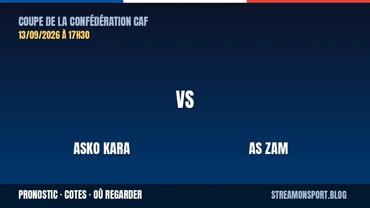 ASKO Kara - AS ZAM — Coupe de la Confédération CAF, pronostic et cotes