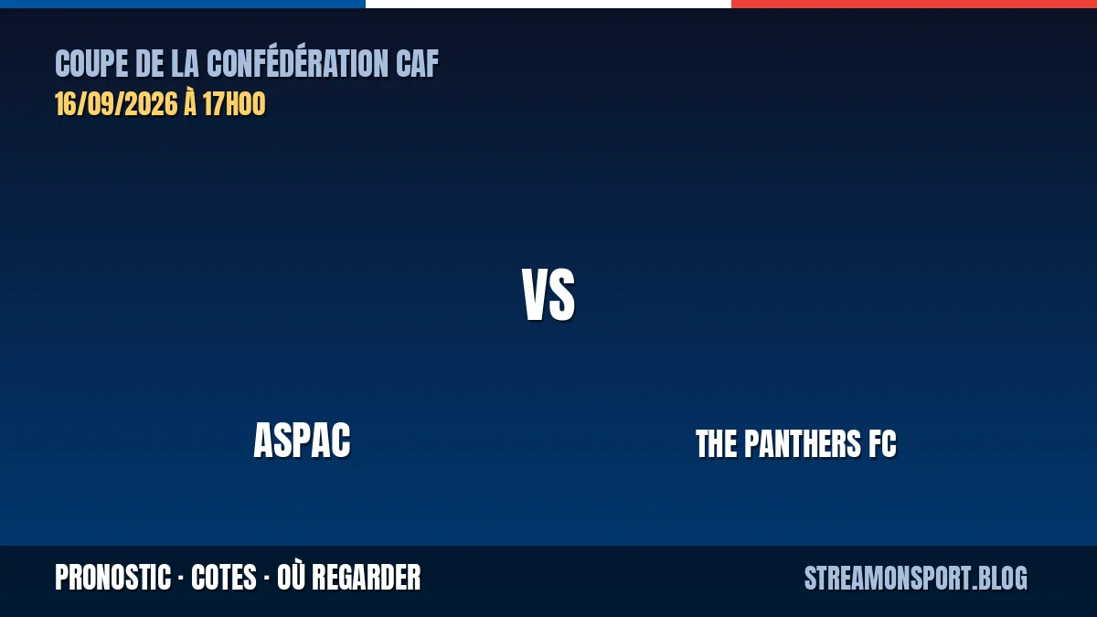 ASPAC - The Panthers FC — Coupe de la Confédération CAF, pronostic et cotes