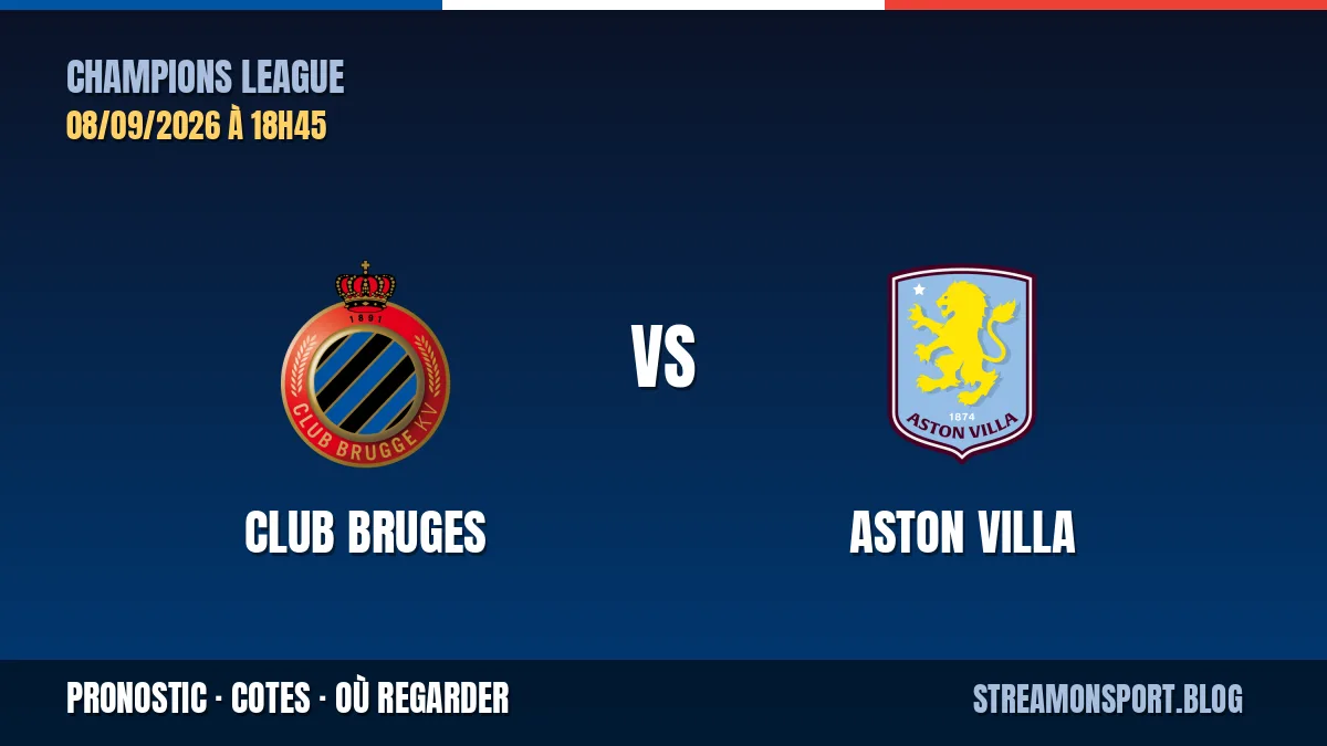 Club Bruges – Aston Villa (2-3), journée 1 de Ligue des Champions