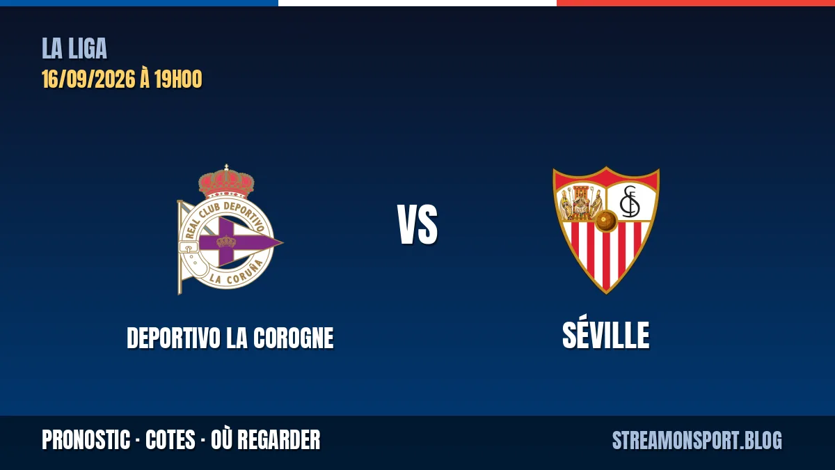 Deportivo La Corogne - Séville — La Liga, pronostic et cotes