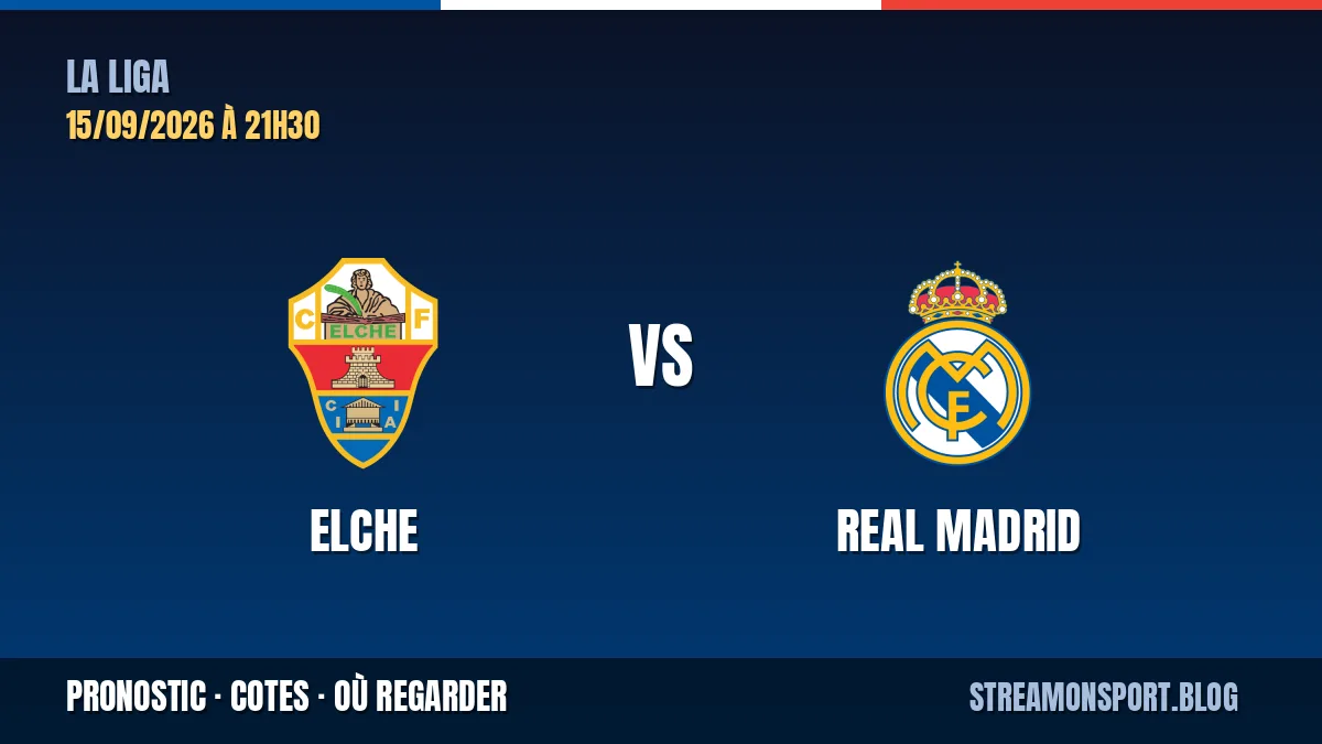 Elche - Real Madrid — La Liga, pronostic et cotes