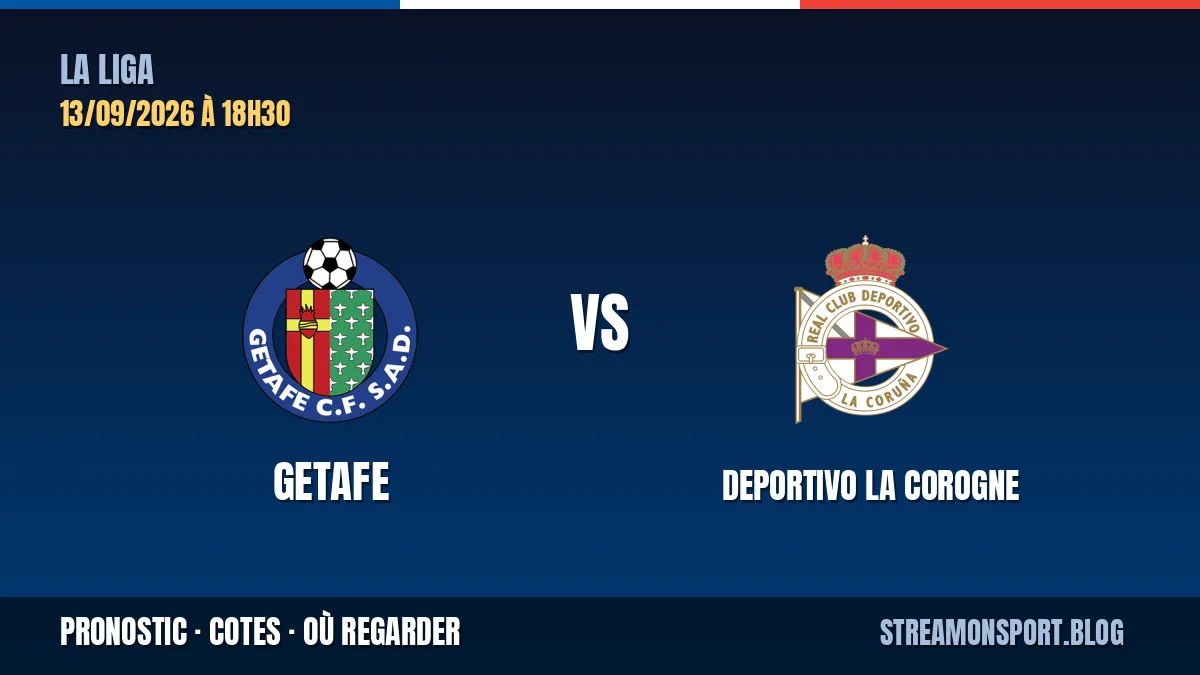 Getafe - Deportivo La Corogne — La Liga, pronostic et cotes