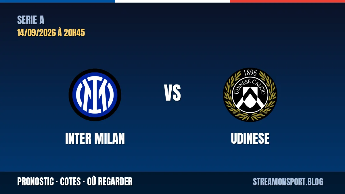 Inter Milan - Udinese — Serie A, pronostic et cotes
