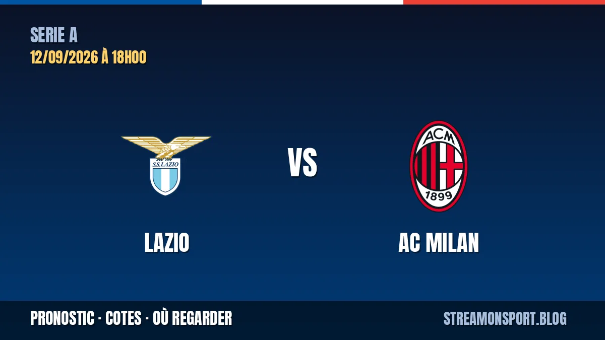 Lazio - AC Milan — Serie A, pronostic et cotes