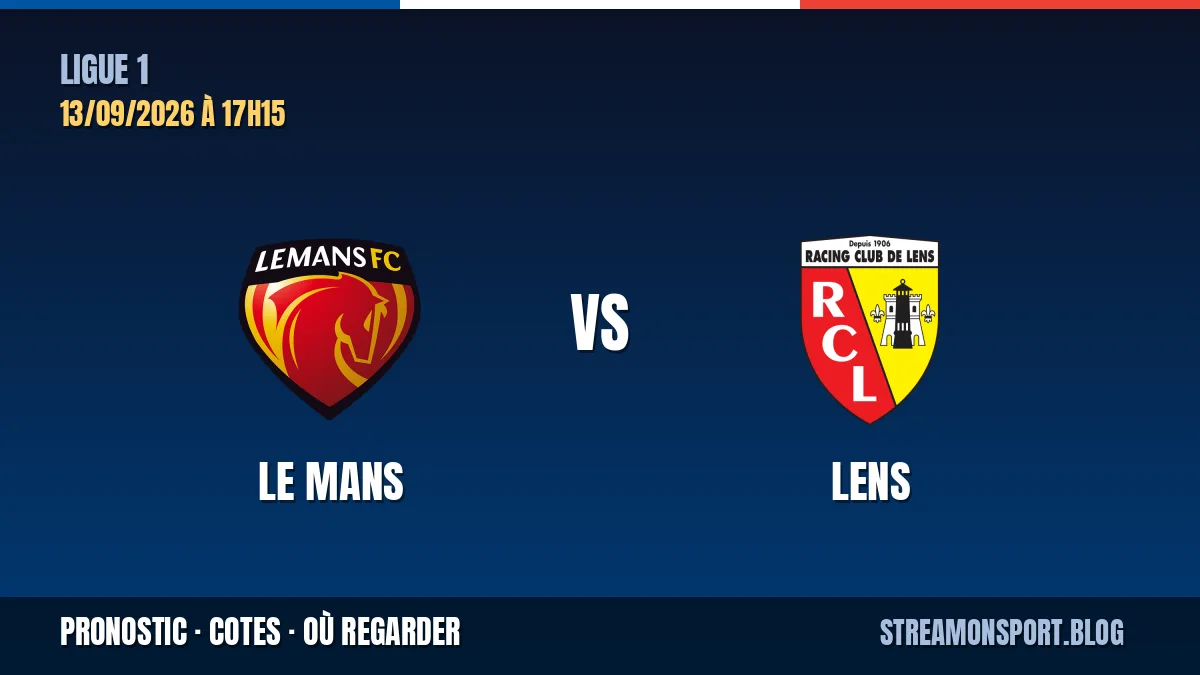 Le Mans - Lens — Ligue 1, pronostic et cotes