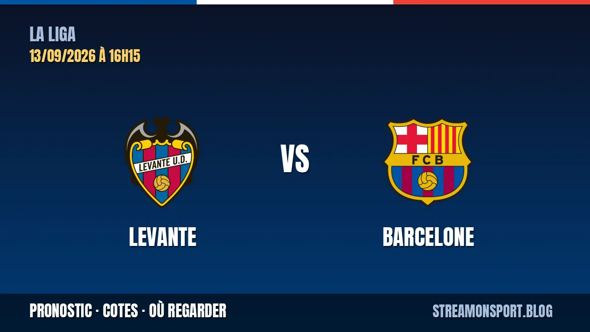 Levante - Barcelone — La Liga, pronostic et cotes