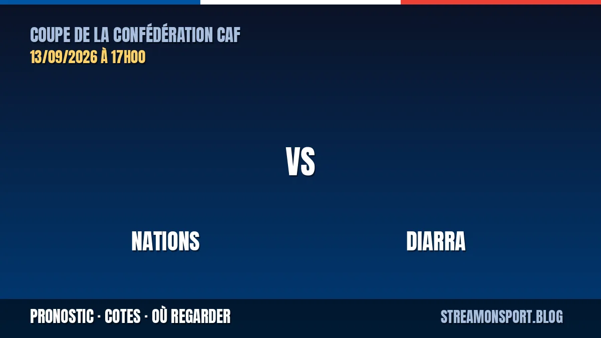 Nations - Diarra — Coupe de la Confédération CAF, pronostic et cotes