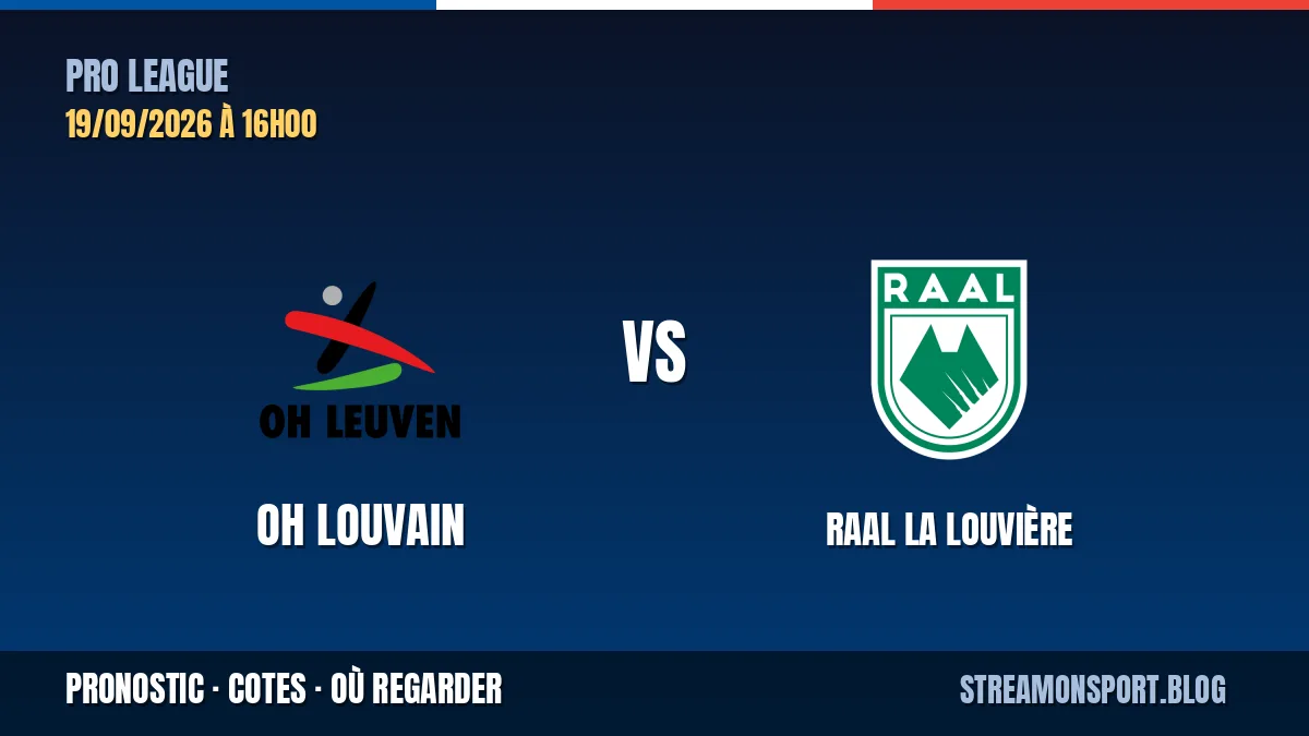 OH Louvain - RAAL La Louvière — Pro League, pronostic et cotes