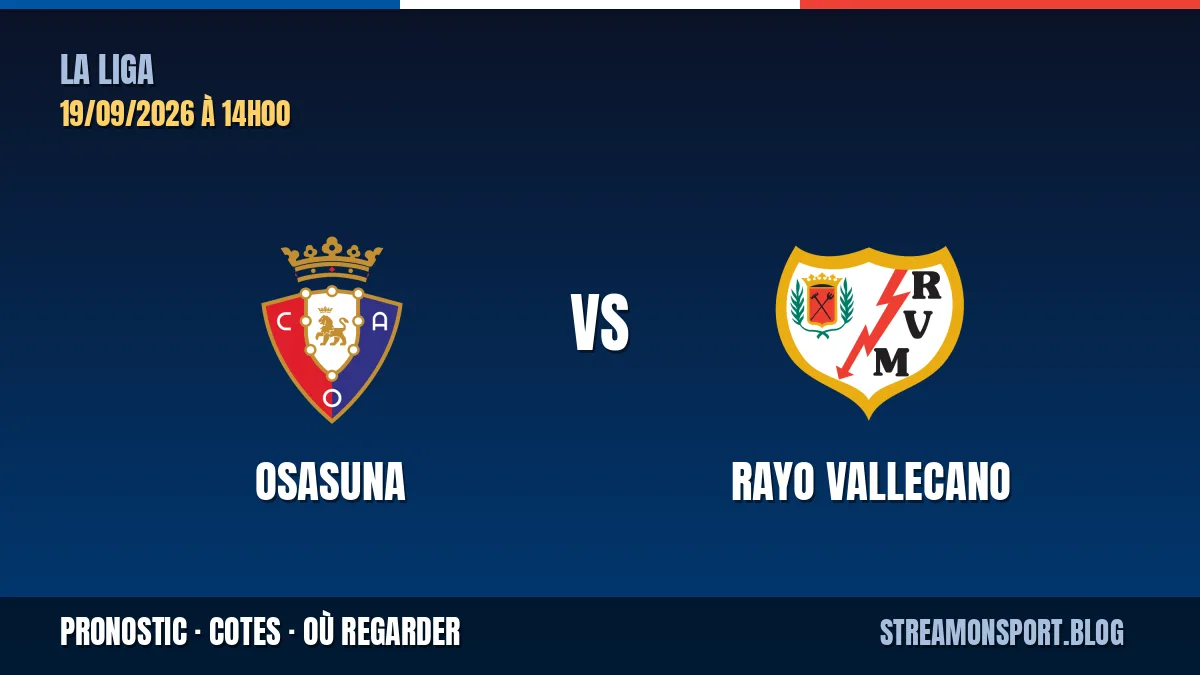 Osasuna - Rayo Vallecano — La Liga, pronostic et cotes