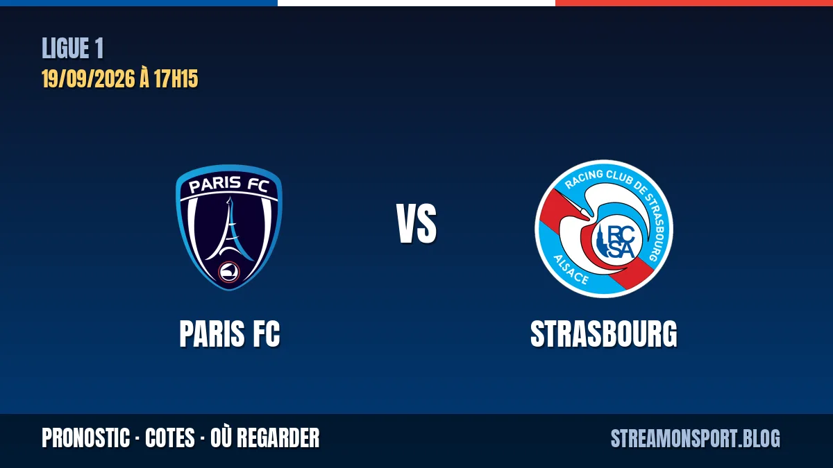 Paris FC - Strasbourg — Ligue 1, pronostic et cotes