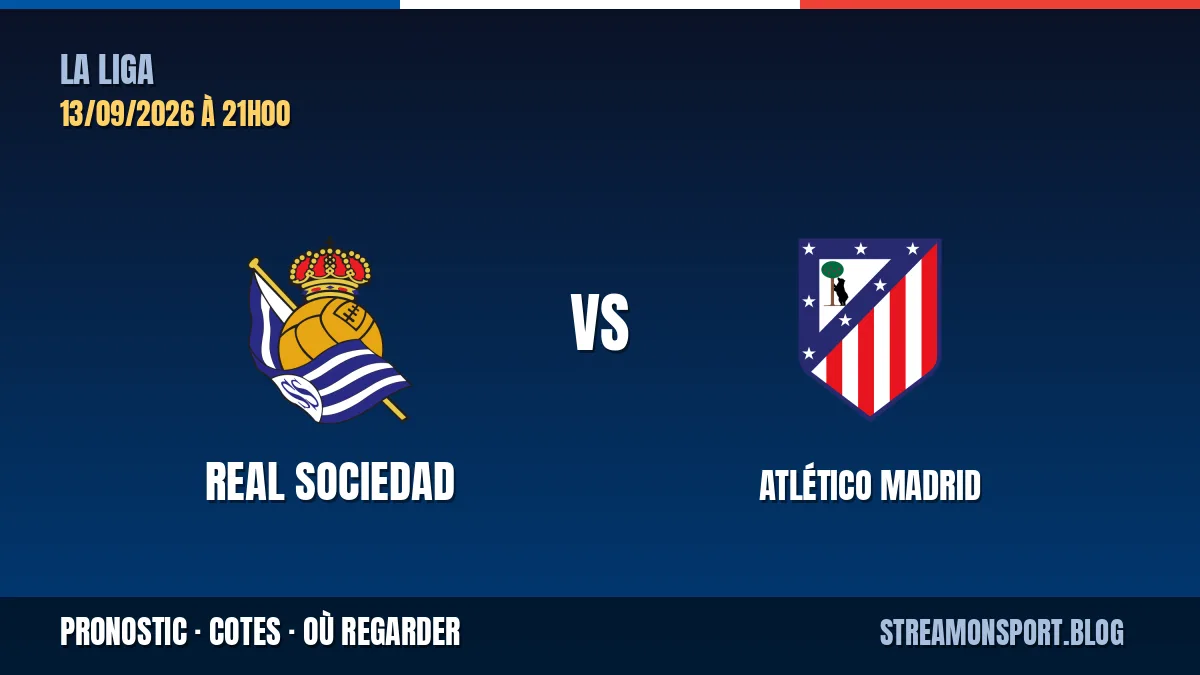 Real Sociedad - Atlético Madrid — La Liga, pronostic et cotes
