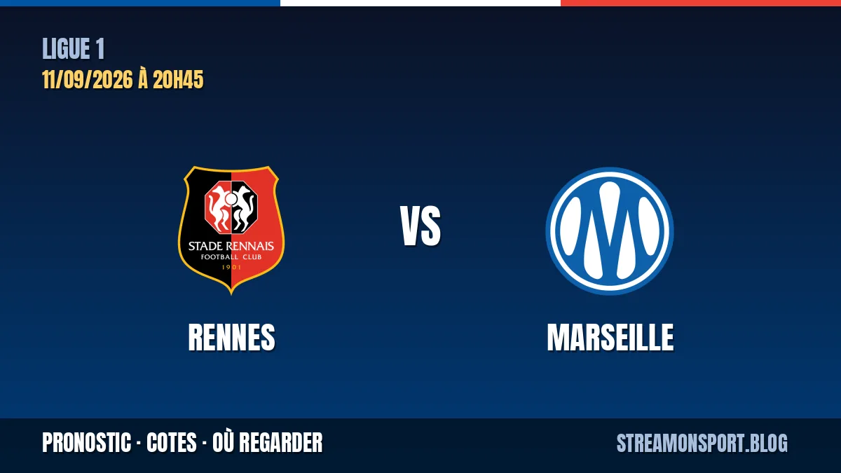 Rennes - Marseille — Ligue 1, pronostic et cotes