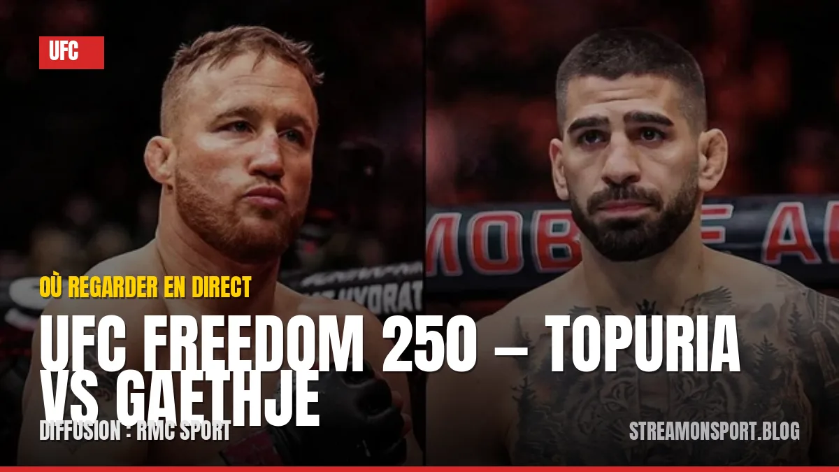 UFC Freedom 250 — Topuria vs Gaethje — où regarder en direct